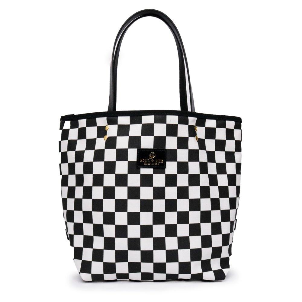 Checkered Canvas Tote - IMS x Howl + Hide - Howl + Hide