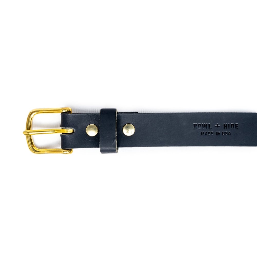 Howl + Hide - Dress Belt - Black Brass / M| Made With Love Howl + Hide - Dress Belt - Black Brass / M| Made With Love