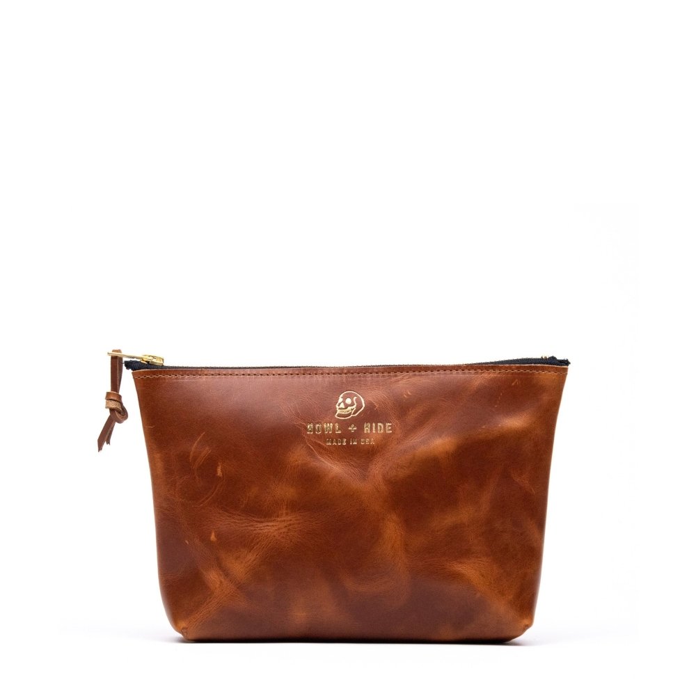 Small Zipper Pouch - Antique Tan - Howl + Hide