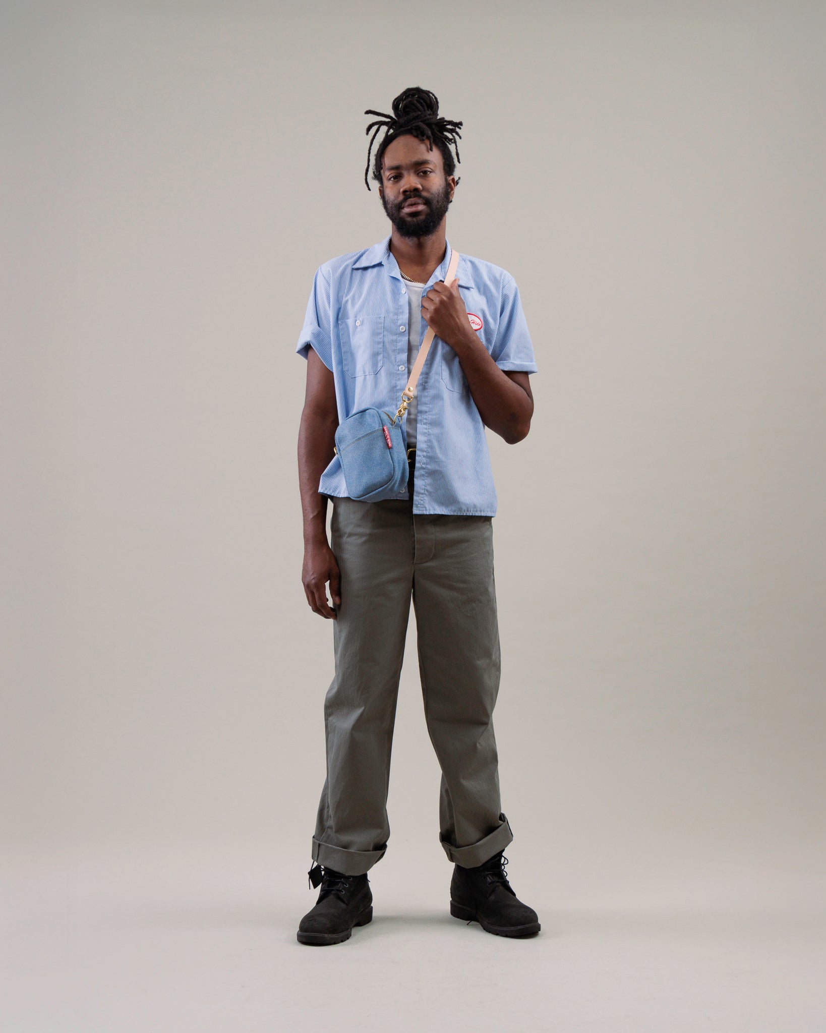 Vertical Sling Bag- Denim Days