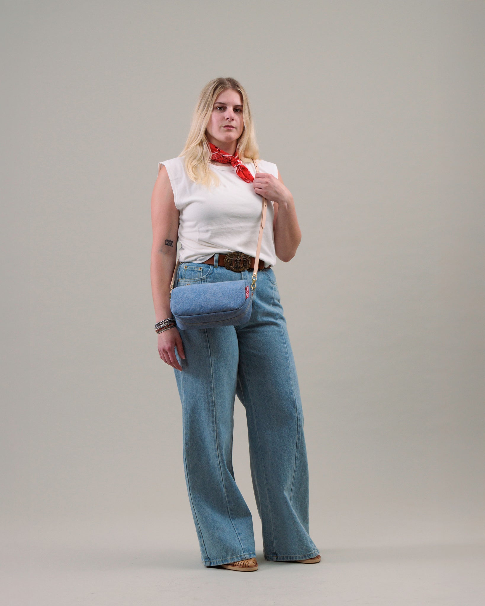 Silk Scarf- Denim Days
