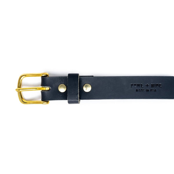black and gold belt for dress Sovereign Grade Black Grained Calfskin Dress Belt 32